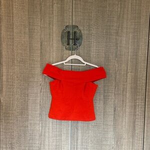 Anthropology Deletta Off-Shoulder Blush Top